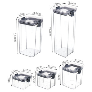 Stackable Kitchen Sealed Jar Plastic Food Storage Box