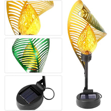 Outdoor Art Metal Leaf Design Solar Light