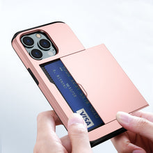 Slide Flip Phone Protective Case with  Credit Card Holders