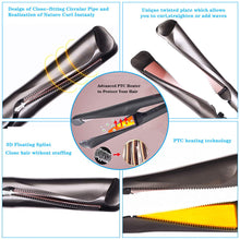 2-In-1 Curling And Straightening Twisted Spiral Hair Iron With LCD Display
