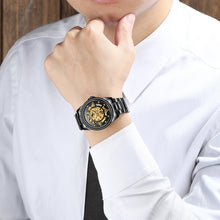 Stainless Steel Skeleton Luxury Mechanical Wrist Watch
