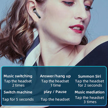 TWS Wireless Mirror Bluetooth Headphones with Charging Box