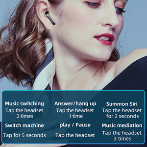 TWS Wireless Mirror Bluetooth Headphones with Charging Box