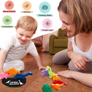 Wooden Animals Balance Stacking Toys