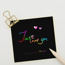 100pcs Rainbow Scratch Mini Notes Paper Pad Cards