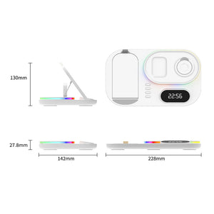 Wireless Fast Charger with Time Display Dock Station