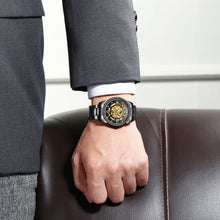 Stainless Steel Skeleton Luxury Mechanical Wrist Watch