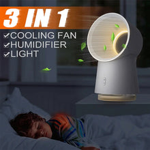 LED Bladeless Cooling Desktop Fan Mist Humidifier