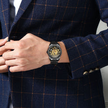 Stainless Steel Skeleton Luxury Mechanical Wrist Watch