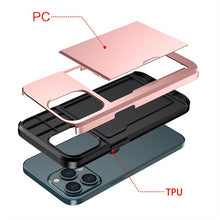 Slide Flip Phone Protective Case with  Credit Card Holders