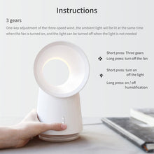 LED Bladeless Cooling Desktop Fan Mist Humidifier