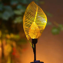 Outdoor Art Metal Leaf Design Solar Light
