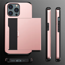 Slide Flip Phone Protective Case with  Credit Card Holders