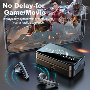TWS Wireless Mirror Bluetooth Headphones with Charging Box