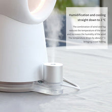 LED Bladeless Cooling Desktop Fan Mist Humidifier