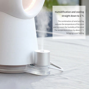 LED Bladeless Cooling Desktop Fan Mist Humidifier