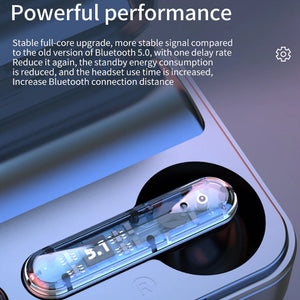 TWS Wireless Mirror Bluetooth Headphones with Charging Box