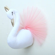 3D Golden Crown Swan Wall Hanging Doll Stuffed Toy