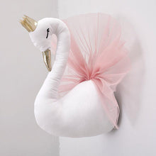 3D Golden Crown Swan Wall Hanging Doll Stuffed Toy