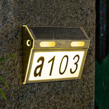 Solar Power Illuminated House Number Light