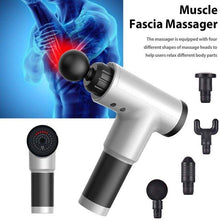 Rechargeable Electric Deep Muscle Tissue Massage Gun with 4 Massage Heads