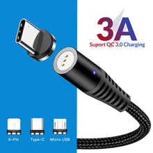 3-in-1 Magnetic Fast Charging USB Cable for IOS Android Type-c