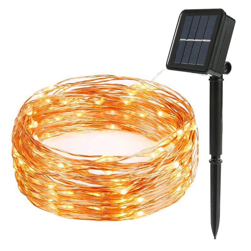 20M 200LEDs Solar String Lights Outdoor Garden Waterproof Lights with Color Options