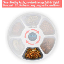 Intelligent Wet & Dry Food Dispenser 6-Compartments 180ml Cat and Dog Pet Auto-Feeder