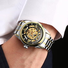 Stainless Steel Skeleton Luxury Mechanical Wrist Watch