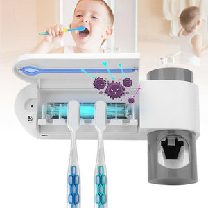 3 In 1 UV Toothbrush Sterilizer Automatic Toothpaste Squeezers Toothbrush Holder - Groupy Buy