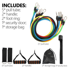 11 Pcs Fitness Pull Rope Latex Resistance Bands Body Fitness Equipment for Home Exercise - Groupy Buy