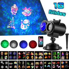 2 in 1 Christmas Holiday Projector Lights with Ocean wave Light 16 Film options
