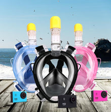 Full-Face Snorkelling Mask - Three Colours & Two Sizes Available & Option to incl. Underwater Camera