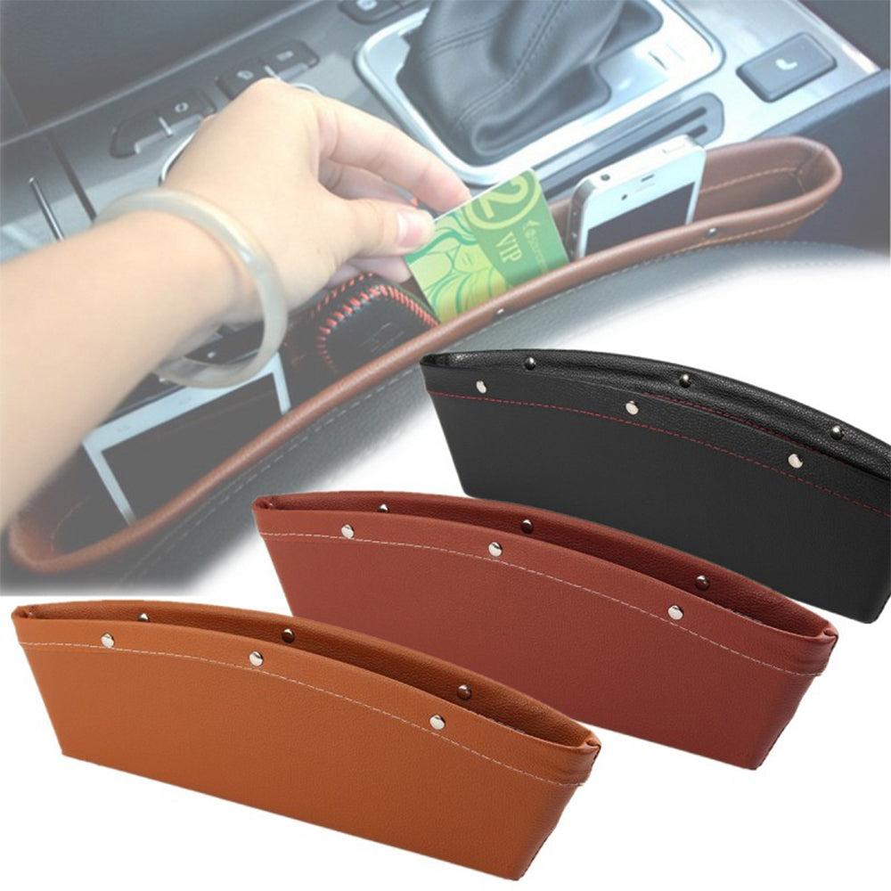 Car Seat Gap Crevice Leather Organizer