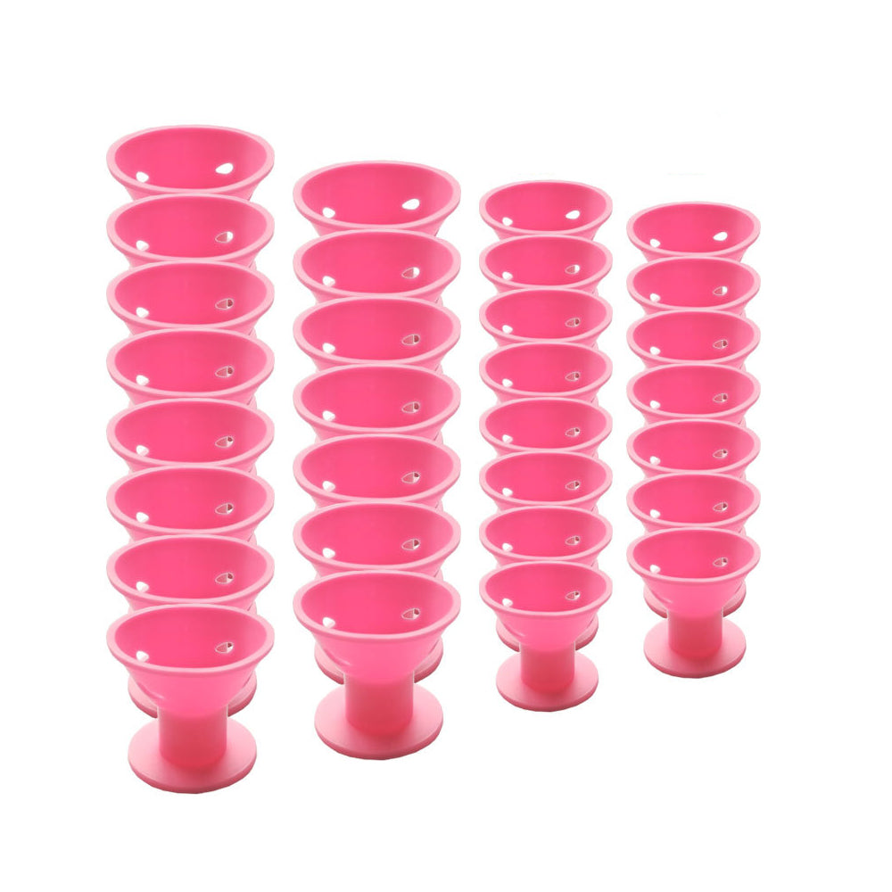 30pcs Easy Styling Silicone Manual Hair Curlers