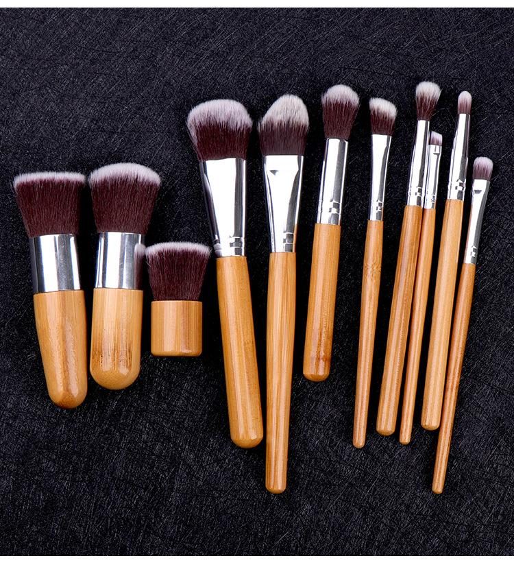 Limited Clearance !!! 11 Bamboo Handle Makeup Brushes