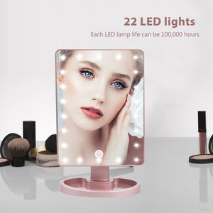 22 LED Light Vanity Mirror 360 Rotating Portable Mirror