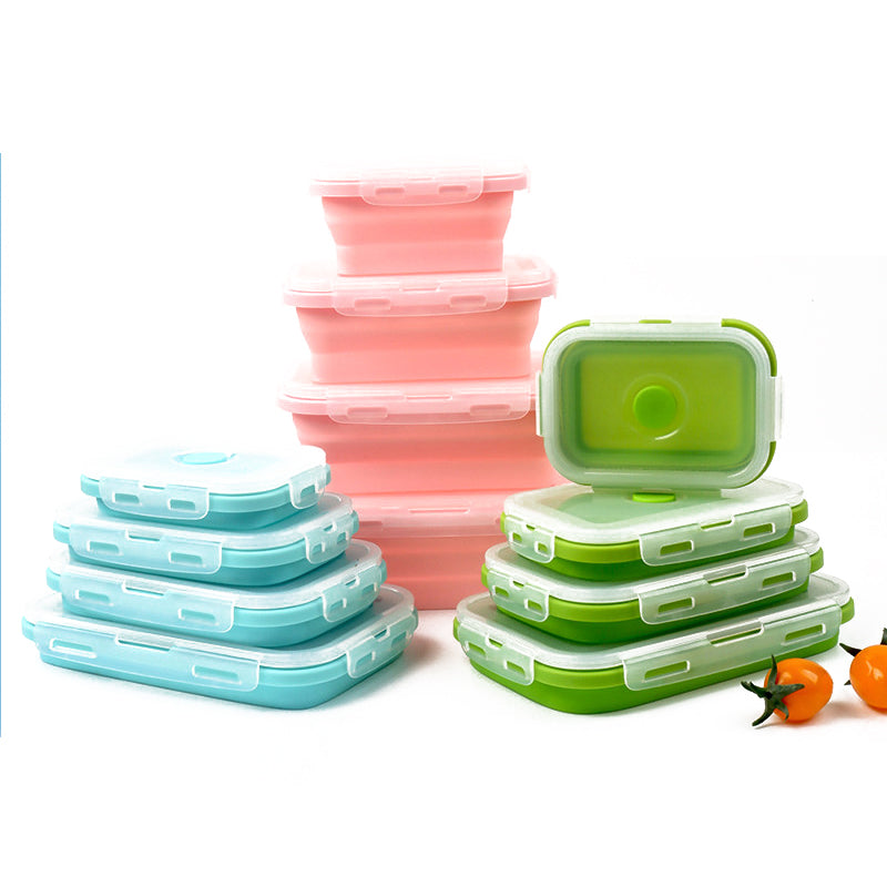 4 Sizes Silicone Collapsible Lunch Box