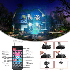 2 in 1 Christmas Holiday Projector Lights with Ocean wave Light 16 Film options