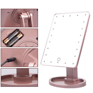 22 LED Light Vanity Mirror 360 Rotating Portable Mirror
