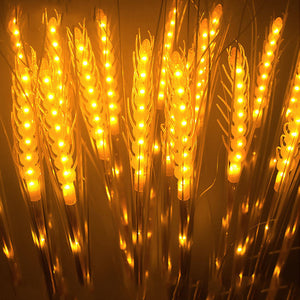 Outdoor Solar Powered Stake Straw Garden Lamp