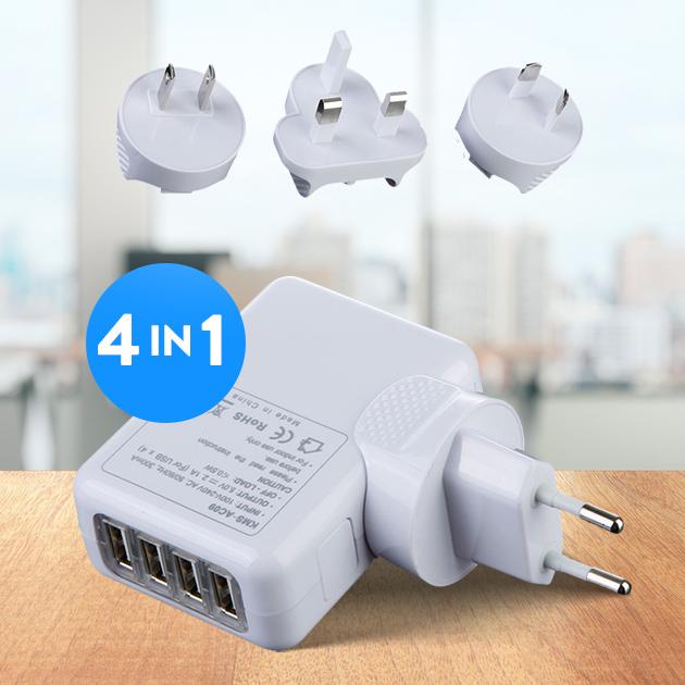 Handy 4-in-1 USB Port Travel Adapter - 2 Colours - Groupy Buy