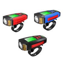 USB Rechargeable Bicycle Headlight with Speedometer Calorie Counter