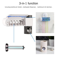 3 In 1 UV Toothbrush Sterilizer Automatic Toothpaste Squeezers Toothbrush Holder - Groupy Buy