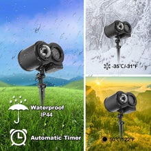 2 in 1 Christmas Holiday Projector Lights with Ocean wave Light 16 Film options