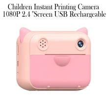 1080P 2.4 inch rechargeable Kids Printing Camera