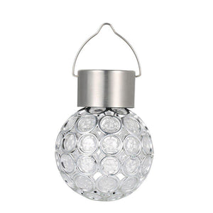 2pcs Solar Powered Hanging Ball Light