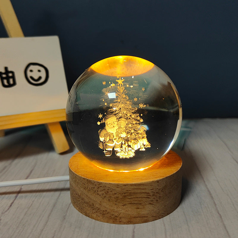 6cm 3D Crystal Ball LED Light