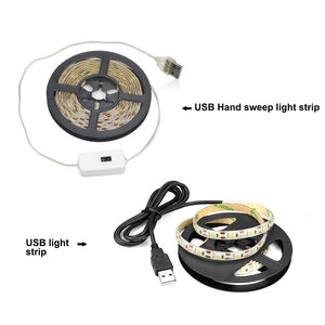 Hand Sweep Motion Sensor USB Rechargeable LED Light Strip for Bedroom, Kitchen, and Wardrobe