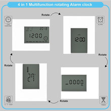 Battery Operated Electronic Square LCD Digital Calendar Alarm Clock with Home Thermometer & Countdown Timer